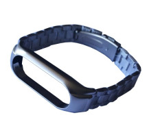 Ремінець для Xiaomi Mi Band 3/4/5/6 3-BEAD METAL BAND Silver mag-2000001604243139977