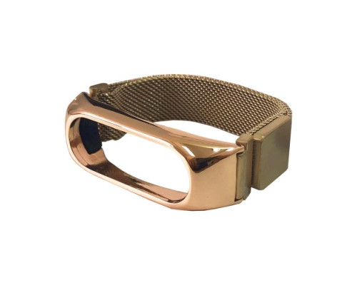 Ремінець для Xiaomi Mi Band 3/4/5/6 Milanese Loop Lemon Gold mag-200000104929759632