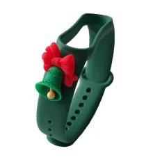 Ремінець для Xiaomi Mi Band 3/4 NEW YEAR Green Bell mag-2000001363065147129