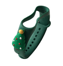 Ремінець для Xiaomi Mi Band 3/4 NEW YEAR Green Christmas tree mag-2000001363089100884