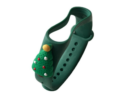 Ремінець для Xiaomi Mi Band 3/4 NEW YEAR Green Christmas tree mag-2000001363089100884