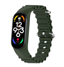 Ремінець для Xiaomi Mi Band 3/4/5/6/7 Ocean band Green mag-2000001450024103782