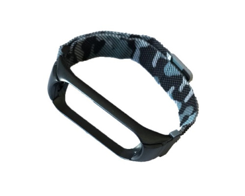 Ремінець для Xiaomi Mi Band 3/4/5/6 Milanese Loop Camouflage Grey mag-2000001469682104411