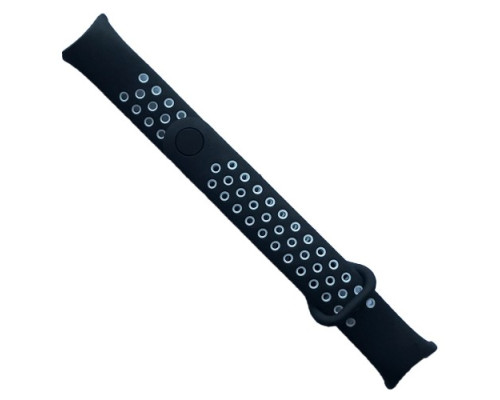 Ремінець для Xiaomi Mi Band 8/9/10 Sport Black white mag-2000001607565141287