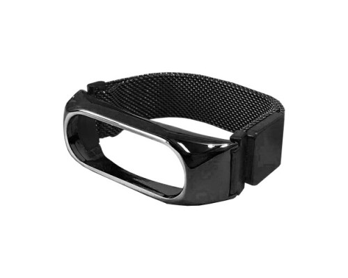Ремінець для Xiaomi Mi Band 3/4/5/6 Milanese Loop Black mag-200000104927325127