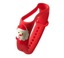 Ремінець для Xiaomi Mi Band 3/4 NEW YEAR Red Santa mag-2000001363096100885