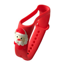 Ремінець для Xiaomi Mi Band 3/4 NEW YEAR Red Santa mag-2000001363096100885