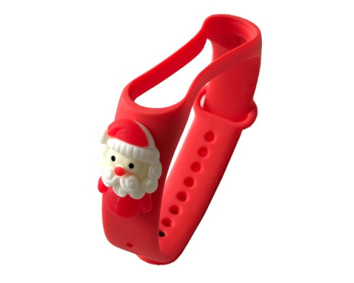 Ремінець для Xiaomi Mi Band 3/4 NEW YEAR Red Santa mag-2000001363096100885