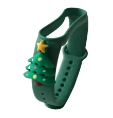 Ремінець для Xiaomi Mi Band 5/6 NEW YEAR Green Christmas tree STAR mag-2000001363201148561