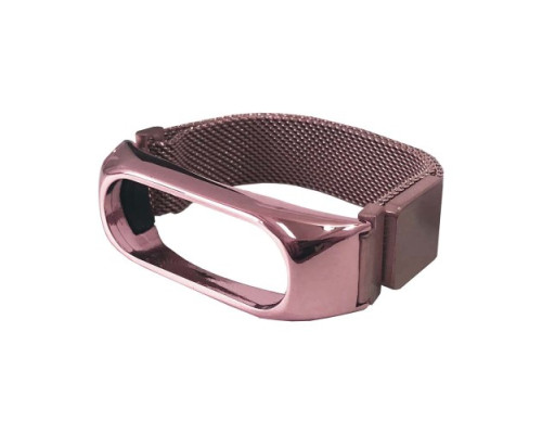 Ремінець для Xiaomi Mi Band 3/4/5/6 Milanese Loop Pink gold mag-2000001368794101299