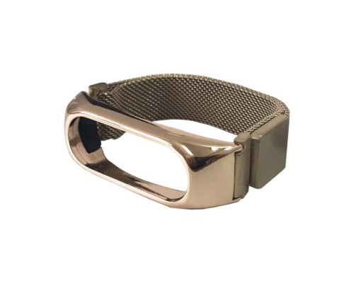 Ремінець для Xiaomi Mi Band 3/4/5/6 Milanese Loop Gold mag-200000104930325128