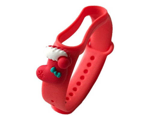 Ремінець для Xiaomi Mi Band 3/4 NEW YEAR Red Sock mag-2000001363102100886