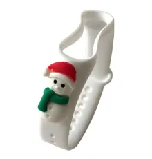 Ремінець для Xiaomi Mi Band 3/4 NEW YEAR White Snowman green scarf mag-2000001363133147131