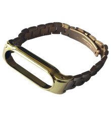 Ремінець для Xiaomi Mi Band 3/4/5/6 3-BEAD METAL BAND Lemon gold mag-2000001604274139980