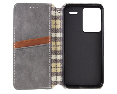 Чохол-книжка для смартфона Rubic Leather for Xiaomi Redmi Note 13 Pro Plus 5G Grey