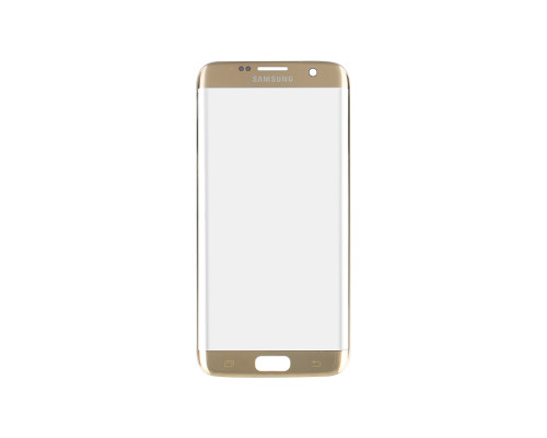 Скло корпусу з рамкою для Samsung Galaxy S7 EDGE G935, gold, (оригінал) NBB-81638