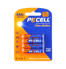 Батарейки PKCELL 1.5V AAA/LR03, 4 шт блiстер Характеристики ААА 6942449511928