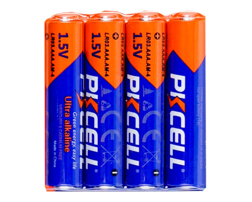 Батарейки PKCELL 1.5V AAA/LR03, 4 штуки shrink (PC/LR03-4S) ААА ma38504_3748728
