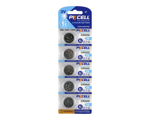 Батарейка PKCELL CR2032 (PC/CR2032-5B) (5од.) CR2032 ma38600_3867450