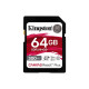 SDXC (UHS-II U3) Kingston Canvas React Plus 64Gb class 10 V90 (R-300MB/s) (SDR2/64GB)
