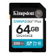 Карта пам'яті SDXC (UHS-1 U3) Kingston Canvas Go! Plus 64Gb class 10 A2 V30 (R200MB/s) (SDG4/64GB)