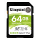 SDXC (UHS-1 U1) Kingston Canvas Select Plus 64Gb class 10 V10 (R-100MB/s) (SDS2/64GB)