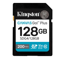 Карта пам'яті SDXC (UHS-1 U3) Kingston Canvas Go! Plus 128Gb class 10 A2 V30 (R200MB/s) (SDG4/128GB)