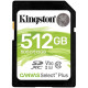 SDXC (UHS-1 U1) Kingston Canvas Select Plus 512Gb class 10 V10 (R-100MB/s) (SDS2/512GB)