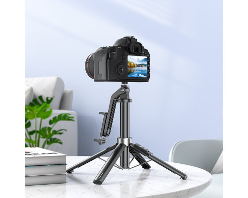 Селфі-монопод HOCO K21 Stream aluminum alloy live broadcast holder Black