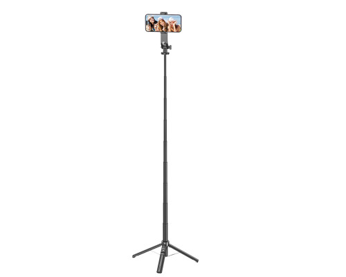 Селфі-монопод HOCO K21 Stream aluminum alloy live broadcast holder Black