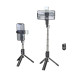 Селфі-монопод HOCO K16 aluminum alloy fill light live broadcast holder Black