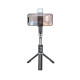 Селфі-монопод HOCO K16 aluminum alloy fill light live broadcast holder Black