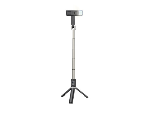 Селфі-монопод HOCO K16 aluminum alloy fill light live broadcast holder Black