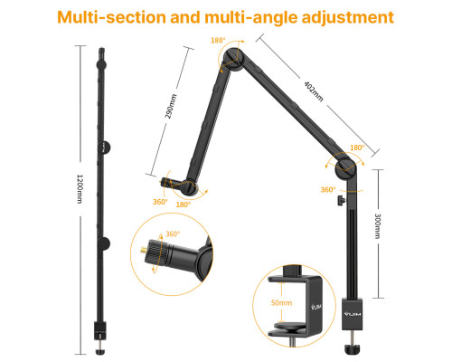 Штатив-тримач Ulanzi Vijim microphone boom arm (UV-2806 LS24) (UV-2806)