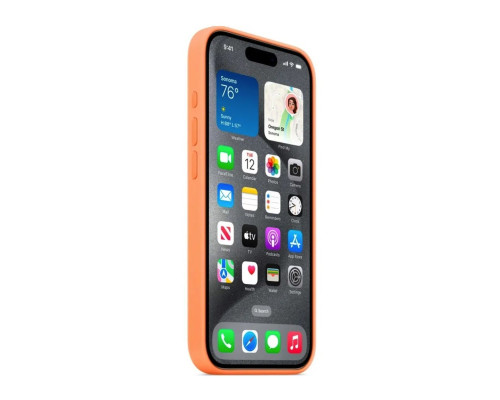 Чохол для смартфона Silicone Full Case AAA MagSafe IC for iPhone 15 Pro Max Orange