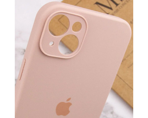 Чохол для смартфона Silicone Full Case AA Camera Protect for Apple iPhone 14 15,Pink Sand