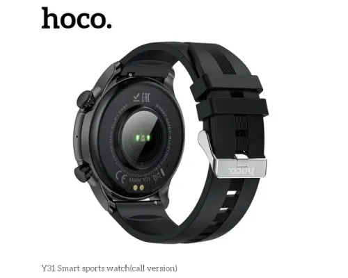 Смарт-годинник HOCO Y31 Smart sports watch(call version) Black mag-6942007654098145295
