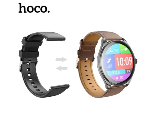 Смарт-годинник HOCO Y22 AMOLED Smart sports watch(call version) Silver mag-6942007628990147516