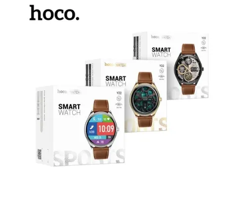 Смарт-годинник HOCO Y22 AMOLED Smart sports watch(call version) Silver mag-6942007628990147516