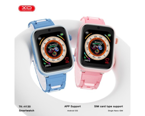 Смарт-годинник XO H130 GPS Children's Intelligent 4G Watch Блакитний mag-692068085484458852