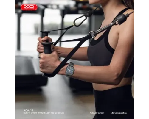 Смарт-годинник XO J12 AMOLED Screen Smart Sports Talking Watch Чорний mag-6920680823307144189