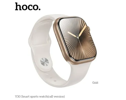 Смарт-годинник HOCO Y30 Smart sports watch(call version) Gold mag-6942007648974153032