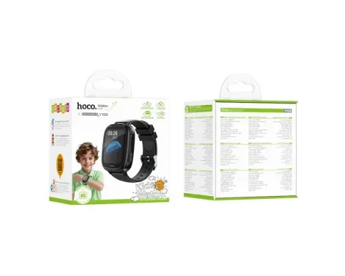 Смарт-годинник дитячий HOCO Y106 4G children phone watch black mag-6942007658690152408