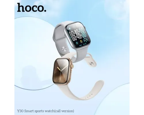 Смарт-годинник HOCO Y30 Smart sports watch(call version) Silver mag-6942007648967152822