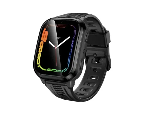 Смарт-годинник дитячий HOCO Y108 4G children phone-watch black mag-6942007680936154076