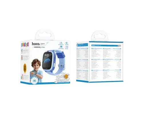 Смарт-годинник дитячий HOCO Y106 4G children phone watch blue mag-6942007658706152320