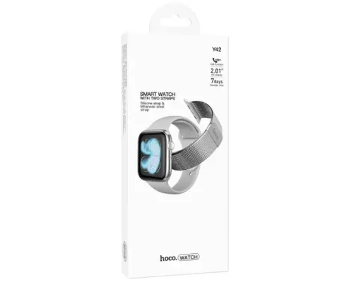 Смарт-годинник HOCO Y42 Smart watch(call version) Black mag-6942007675277153816