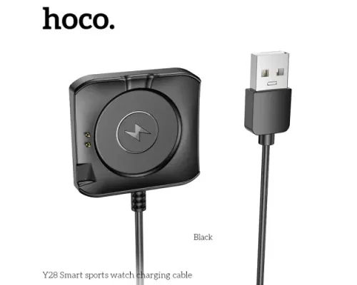 Кабель магнітний для HOCO Y28 Smart sports watch charging cable Black mag-6942007648509144068