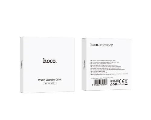 Кабель магнітний для HOCO Y29 Smart sports watch charging cable White mag-6942007648530144069
