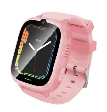 Смарт-годинник дитячий HOCO Y106 4G children phone watch pink mag-6942007658713152321